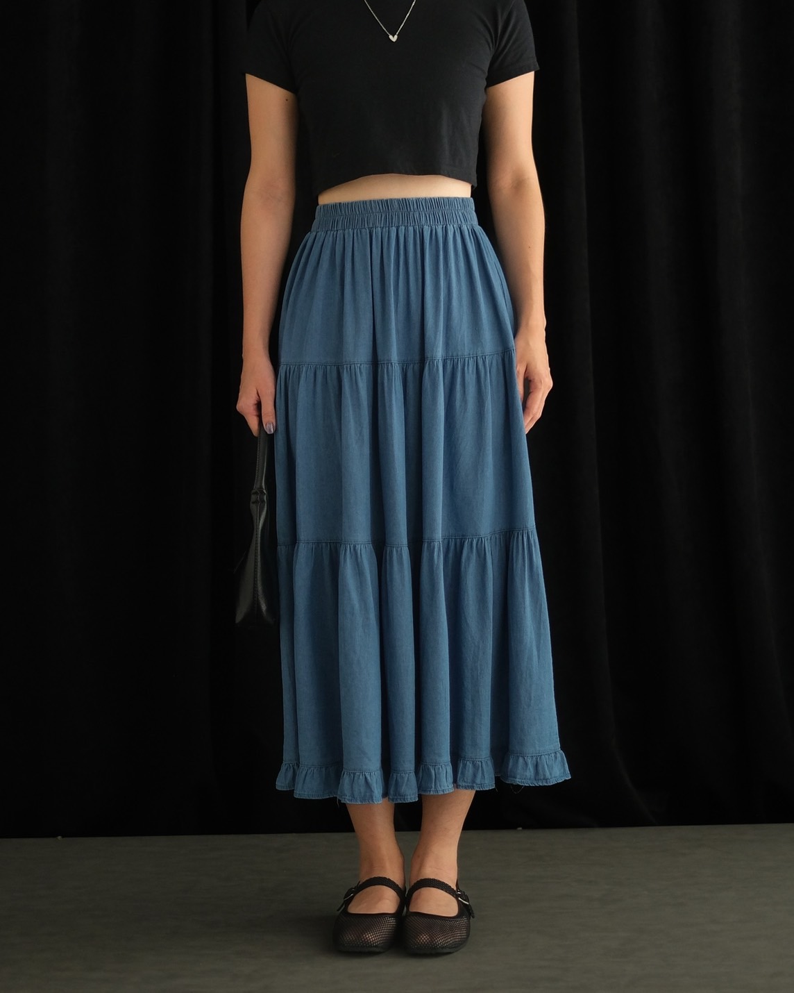 Noima Denim Skirt Medium Blue - Image 3