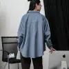 Raquel Corduroy Shirt Blue Denim - Image 4