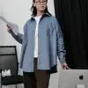 Raquel Corduroy Shirt Blue Denim - Image 2