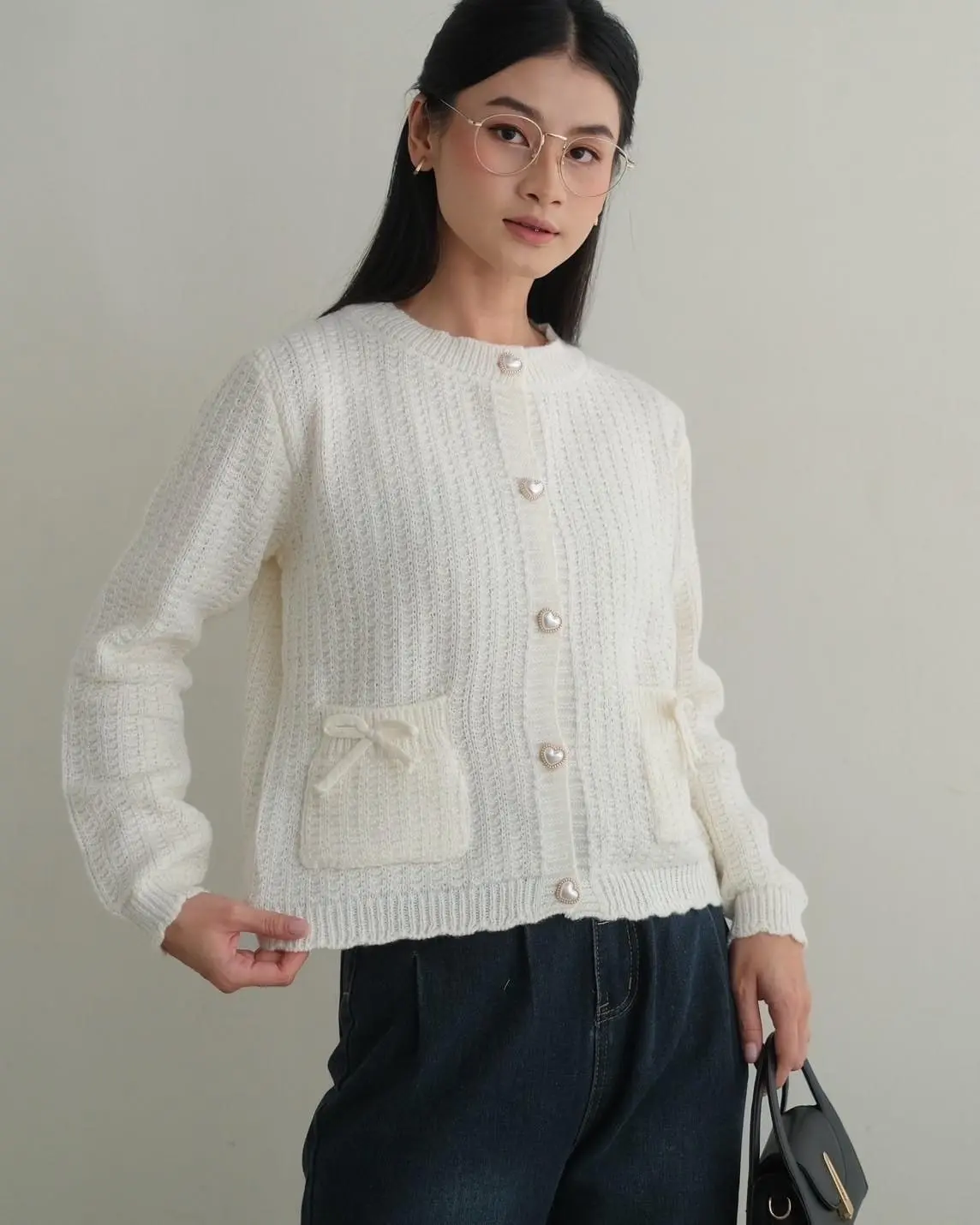 Adiba Cardigan Kode 264C Ivory