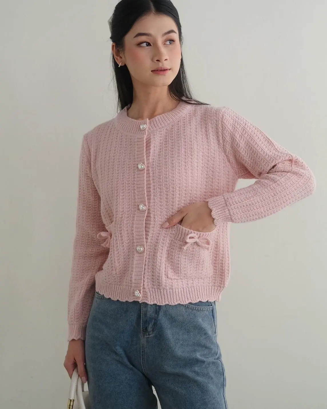 Adiba Cardigan Kode 264C Pink - Image 2