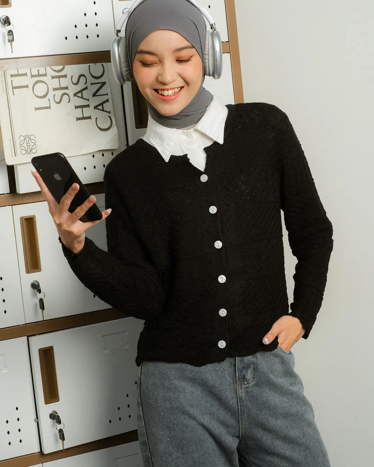 Cicelia Cardigan Kode 260C/818 Black - Image 3
