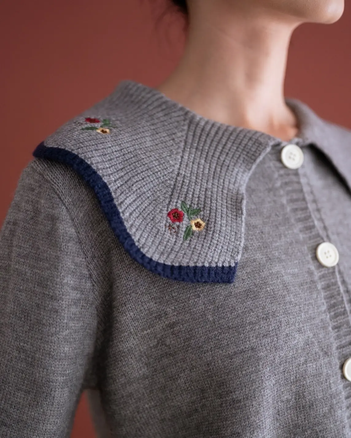 Electa Cardigan Kode 243C Dark Grey - Image 3