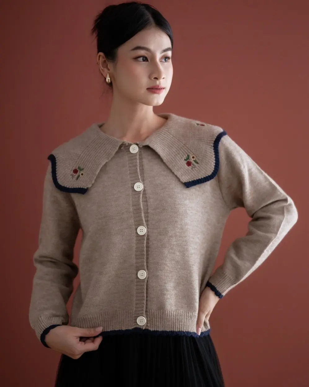 Electa Cardigan Kode 243C Khaki