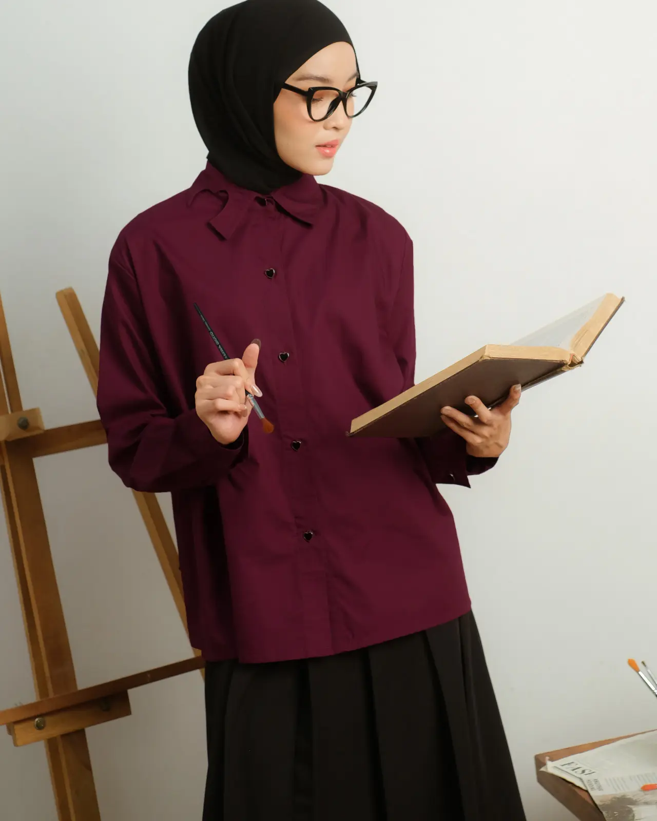 Emina Shirt Maroon