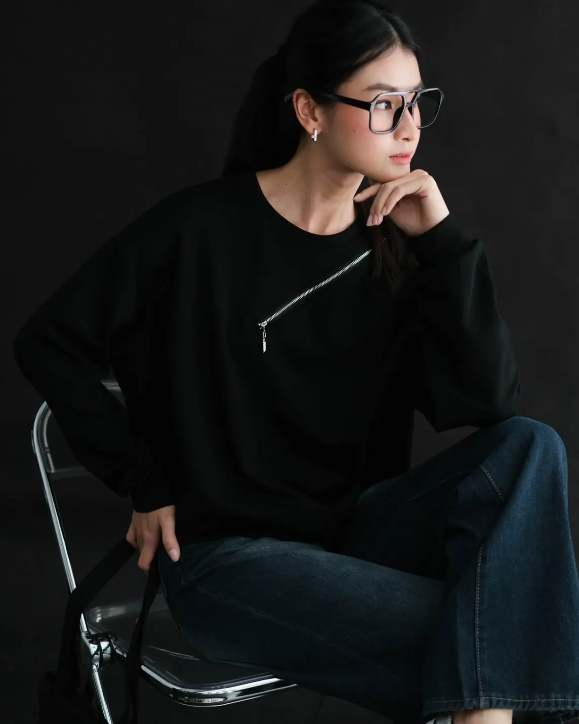 Faihada Longsleeve Kode 286C Black - Image 2
