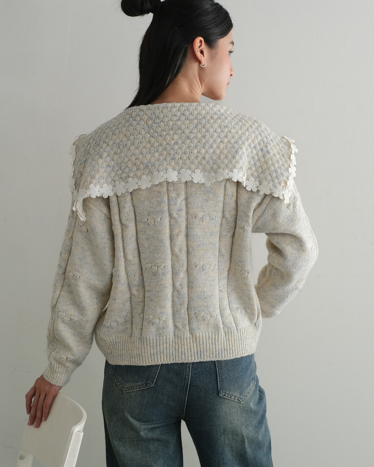 Hazkiya Cardigan Kode 261C Ivory - Image 3