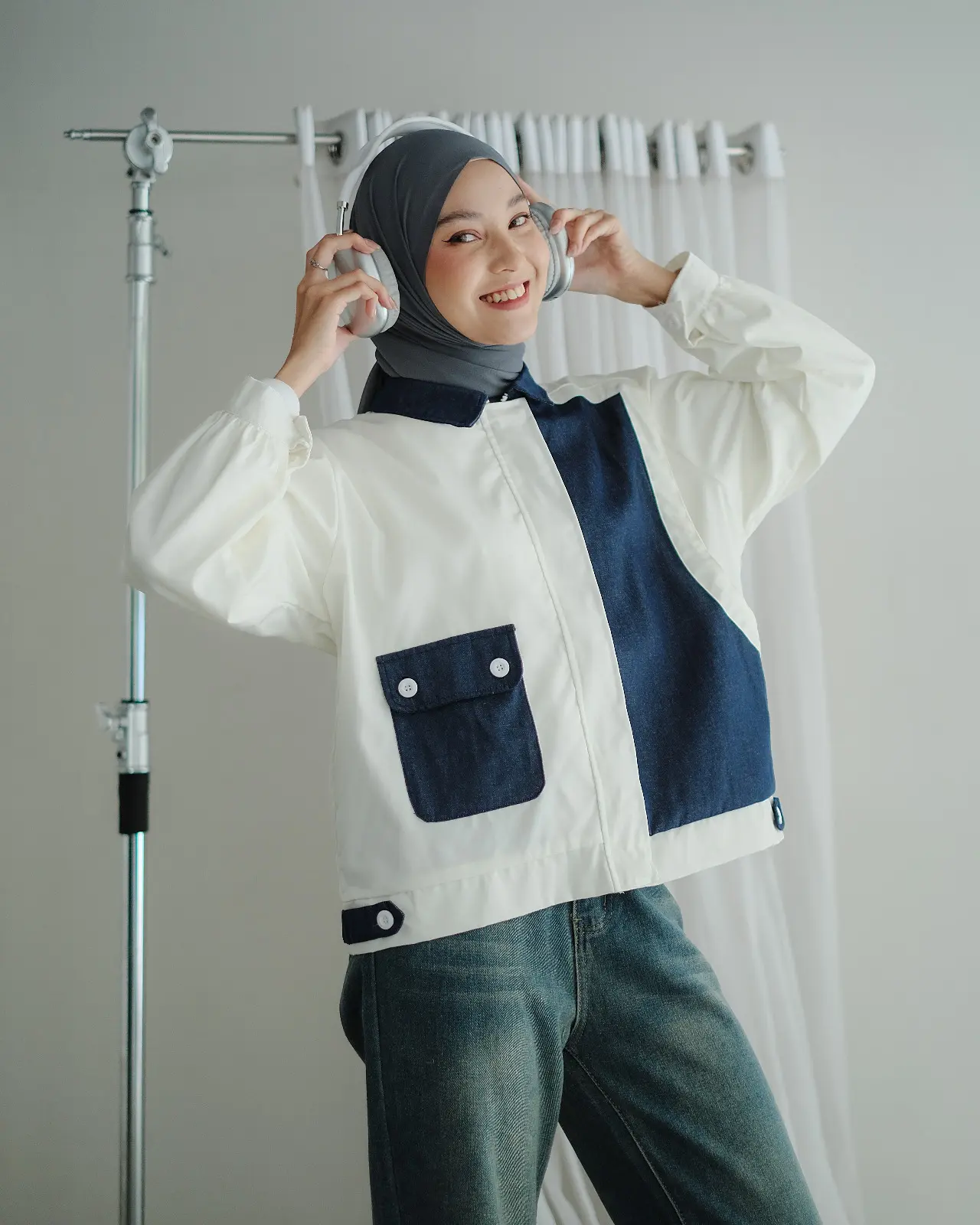 Juno Jacket Broken White-Denim
