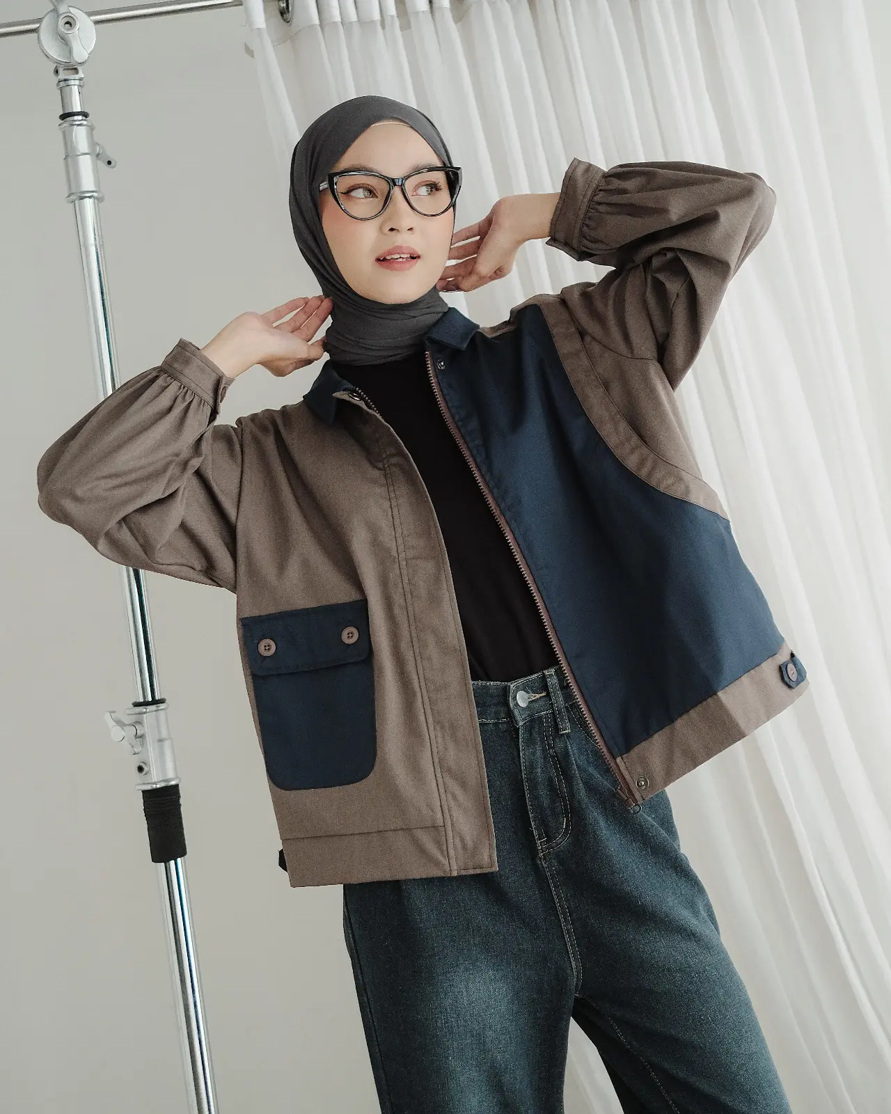 Juno Jacket Grey-Navy