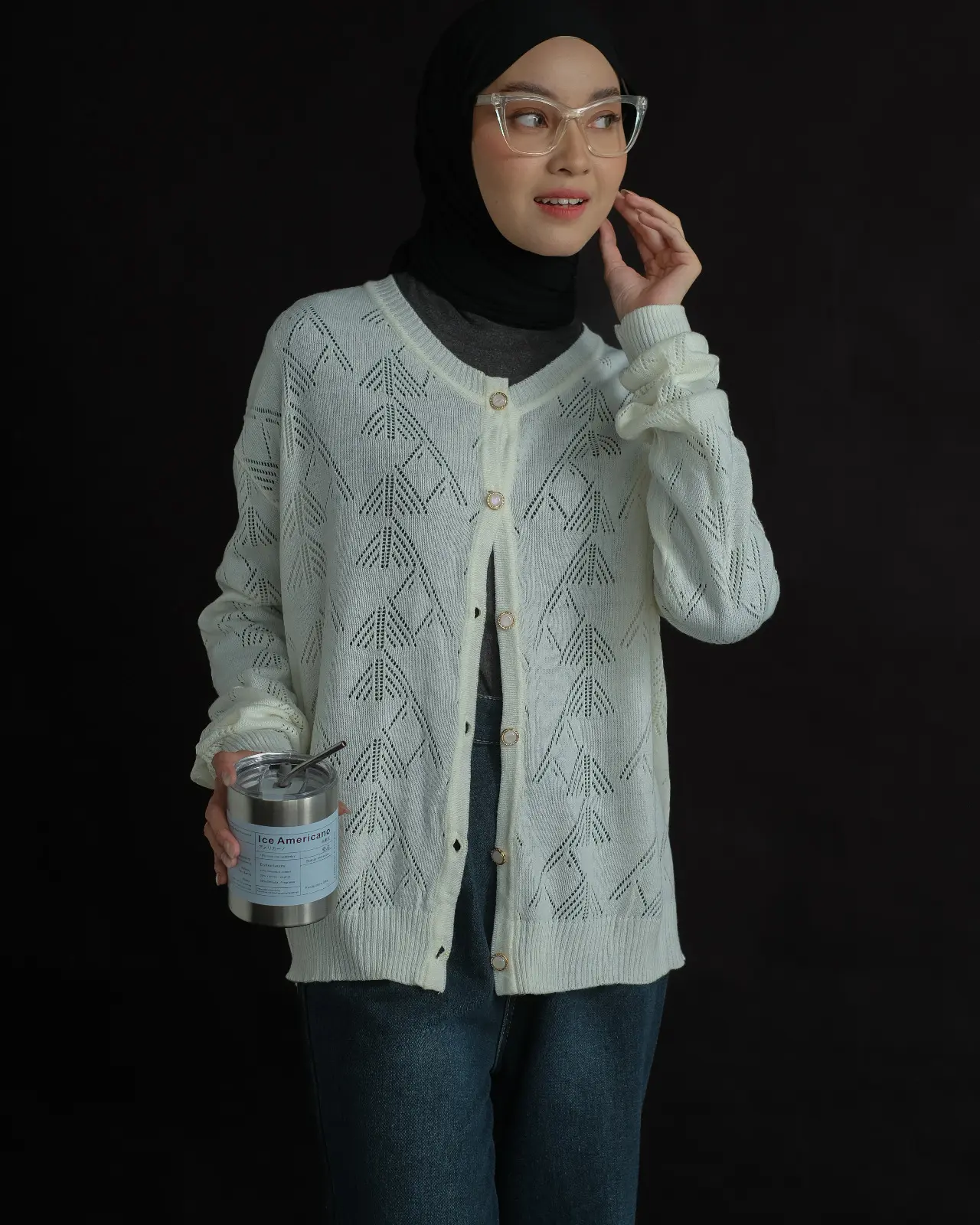 Leyvria Cardigan Ivory - Image 2