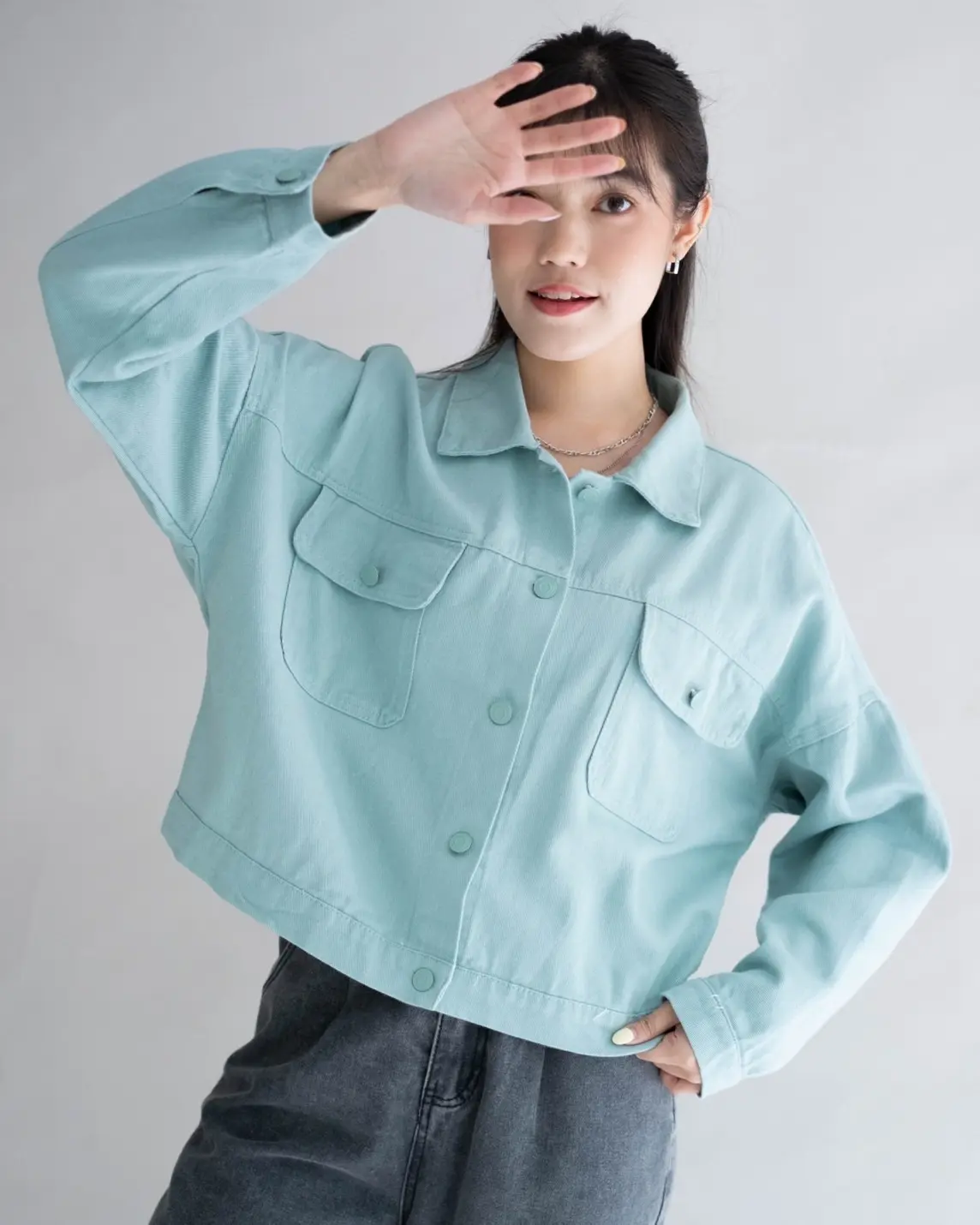 Elaxi Denim Jacket Kode 818 Mint - Image 4