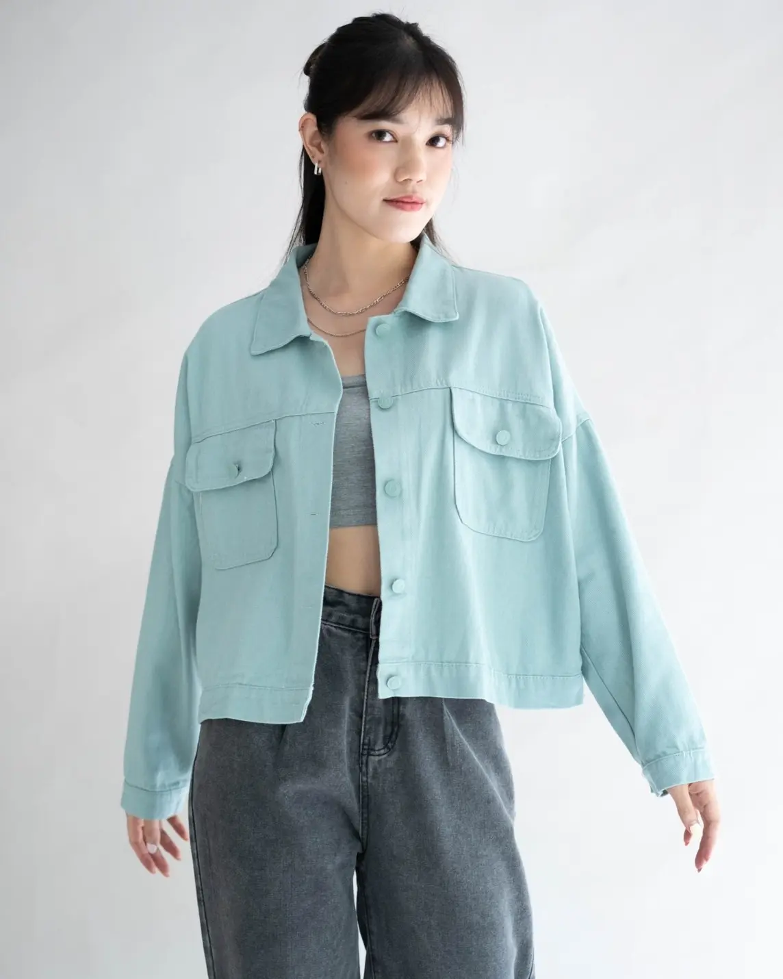 Elaxi Denim Jacket Kode 818 Mint - Image 3