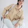 Elaxi Denim Jacket Kode 818 Cream - Image 3