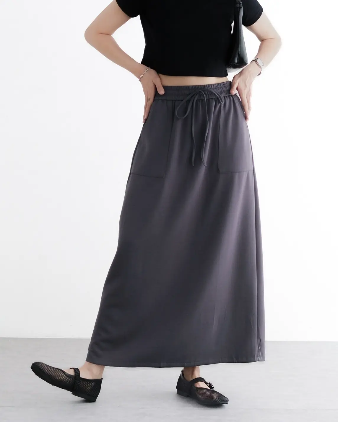 Indira Skirt Kode 42D Dark Grey - Image 2
