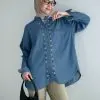 Crystal Denim Shirt Kode Lm4600 Medium Blue