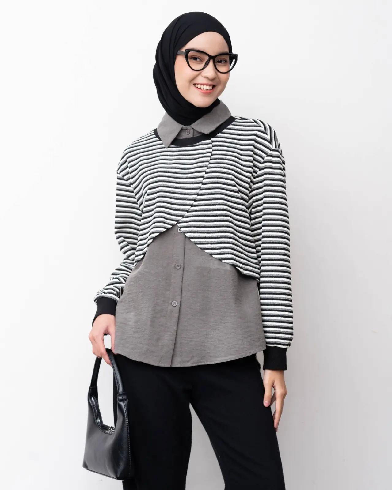 Diana Shirt Kode 303C Dark Grey - Image 2