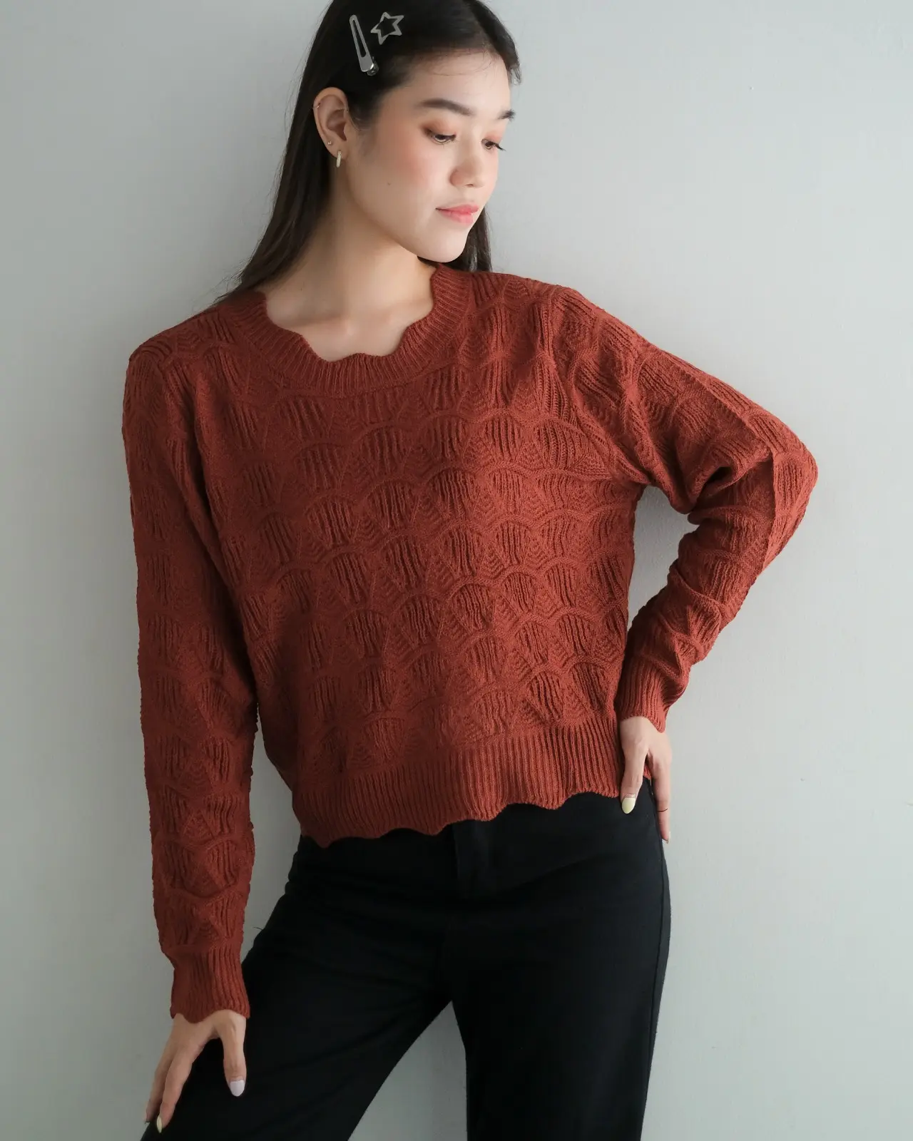 Jadine Blouse Kode 245C Teracotta