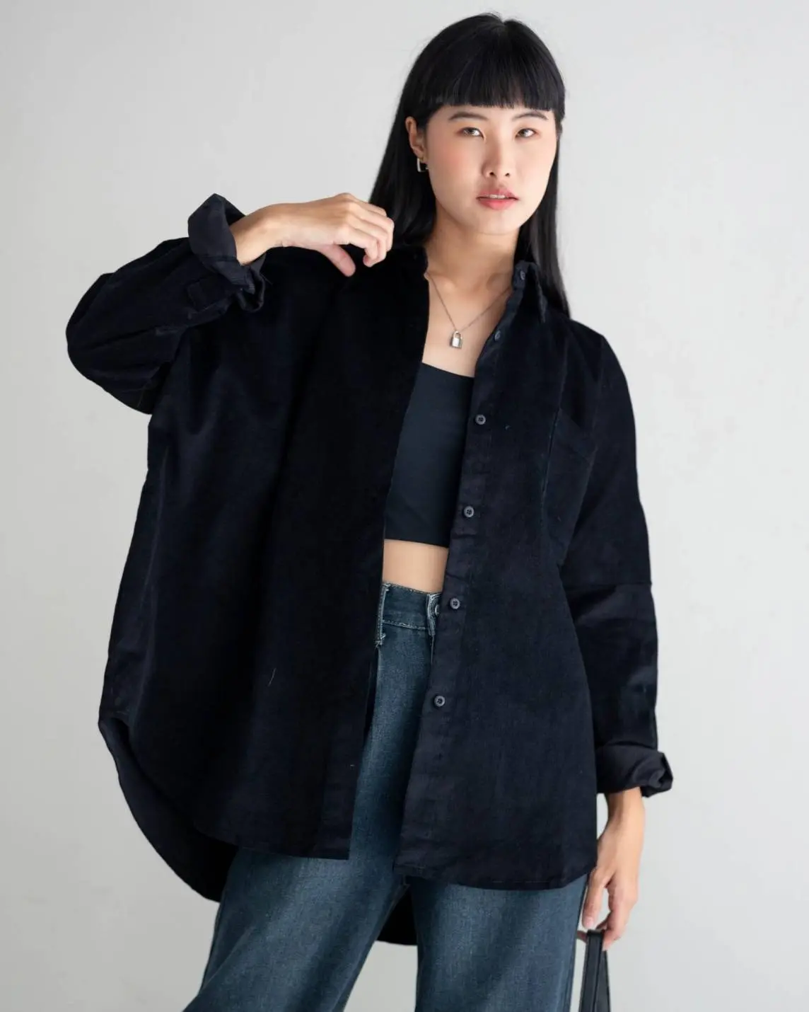 Jena Corduroy Shirt Black