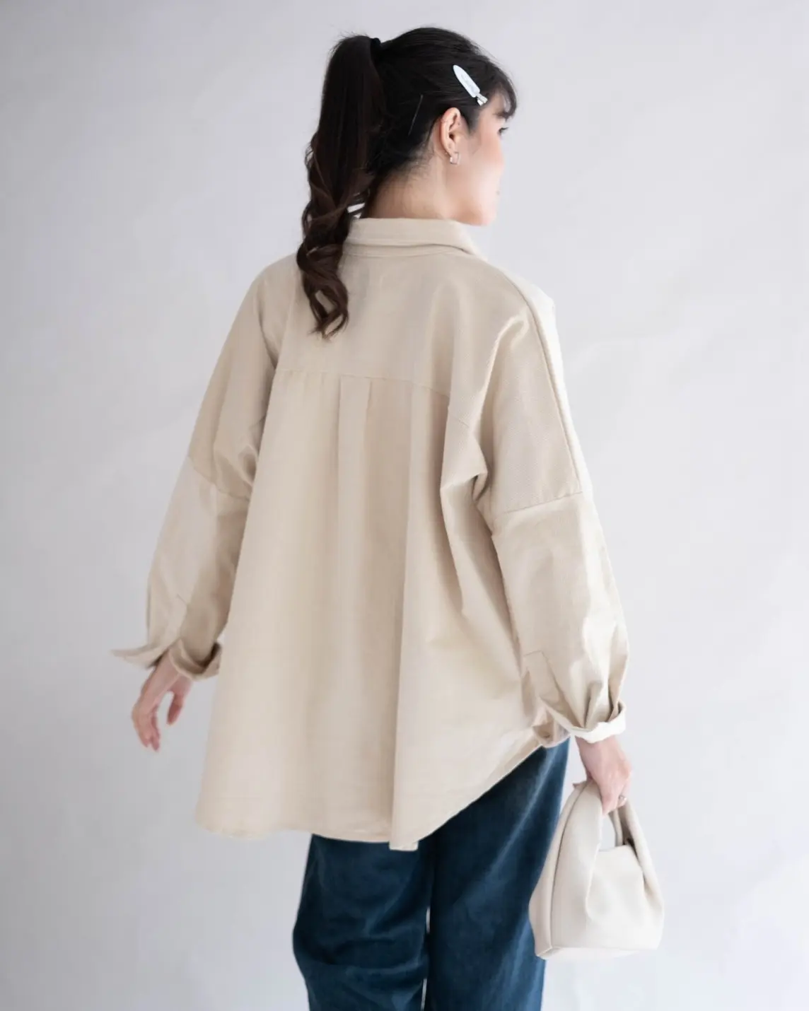 Judith Corduroy Shirt Beige - Image 4