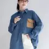 Judith Corduroy Shirt Blue Denim - Image 3