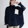 Judith Corduroy Shirt Navy - Image 2