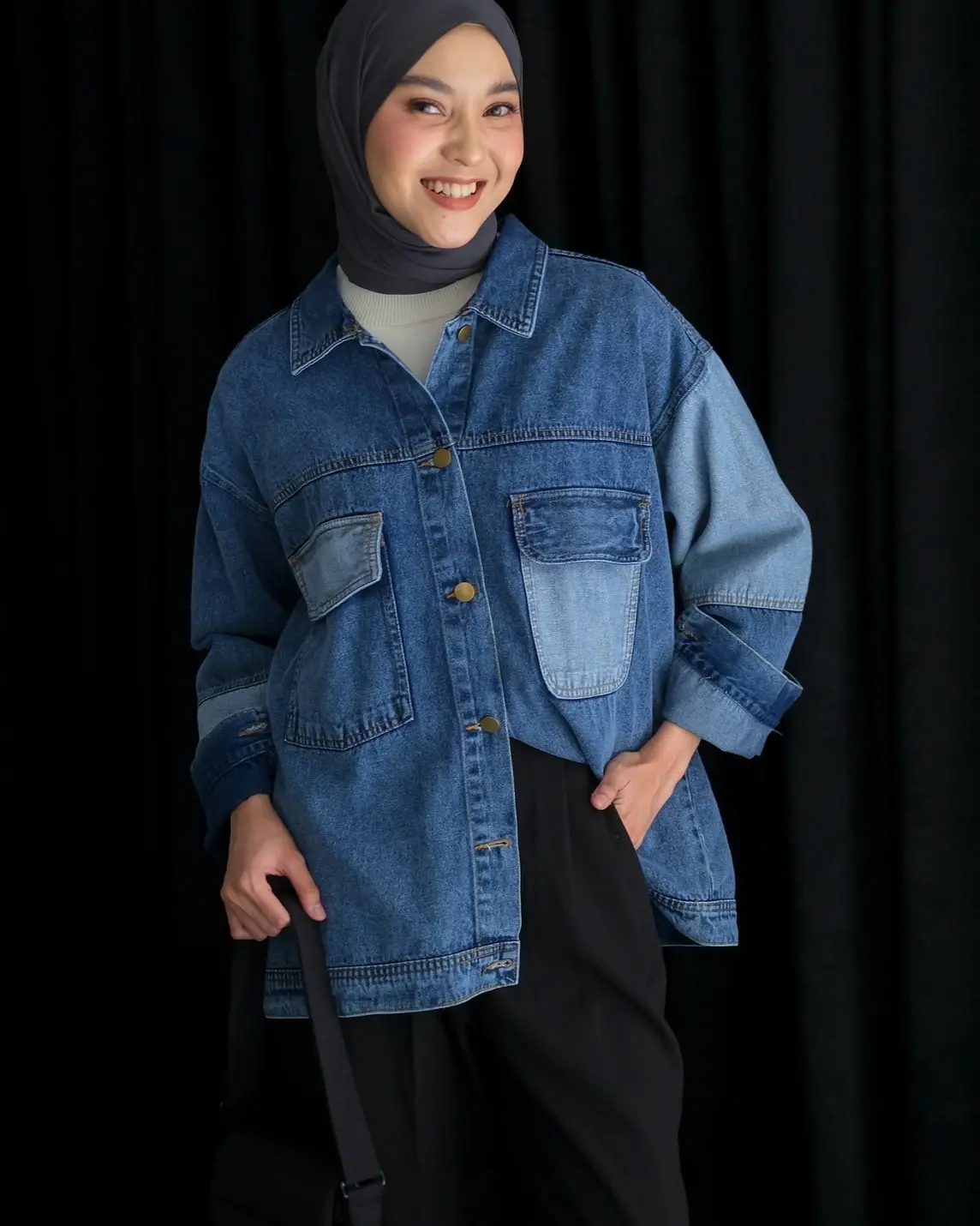 Kiera Denim Jacket Kode Pq1160 Dark Blue - Image 2