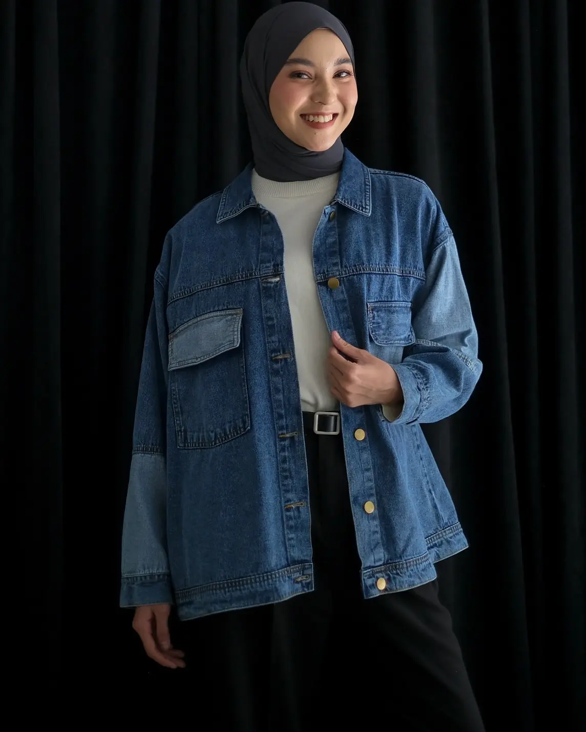 Kiera Denim Jacket Kode Pq1160 Dark Blue - Image 3