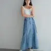 Louisa Denim Skirt Acid