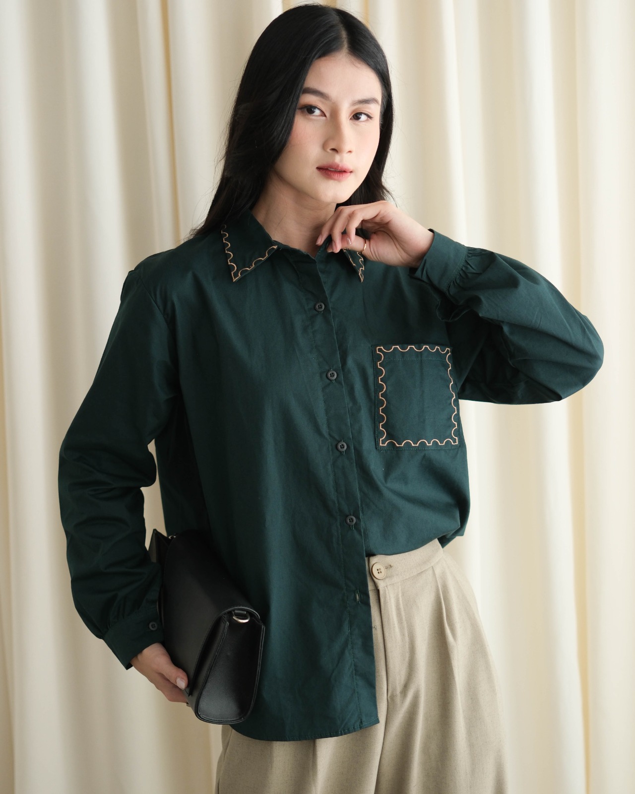 Marka Shirt Glass Green