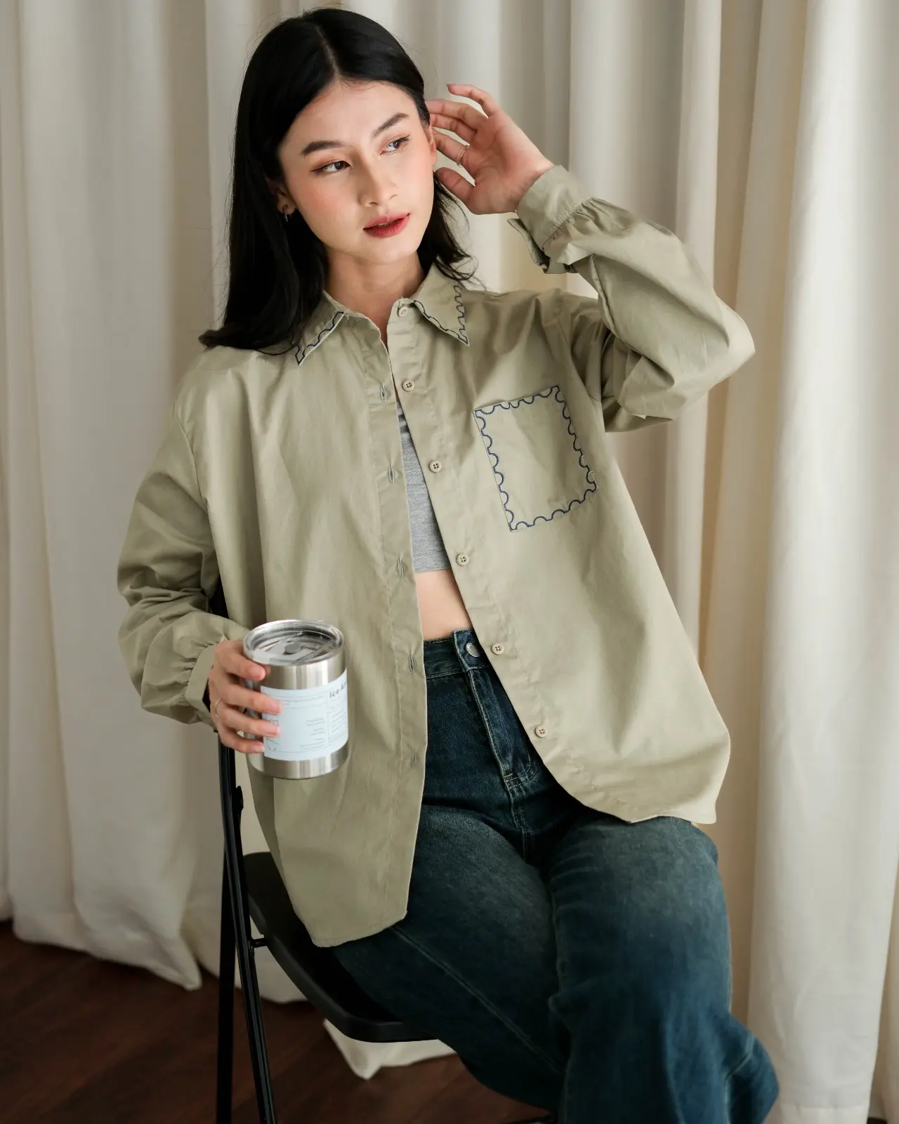 Alternative view of Marka Shirt Sage