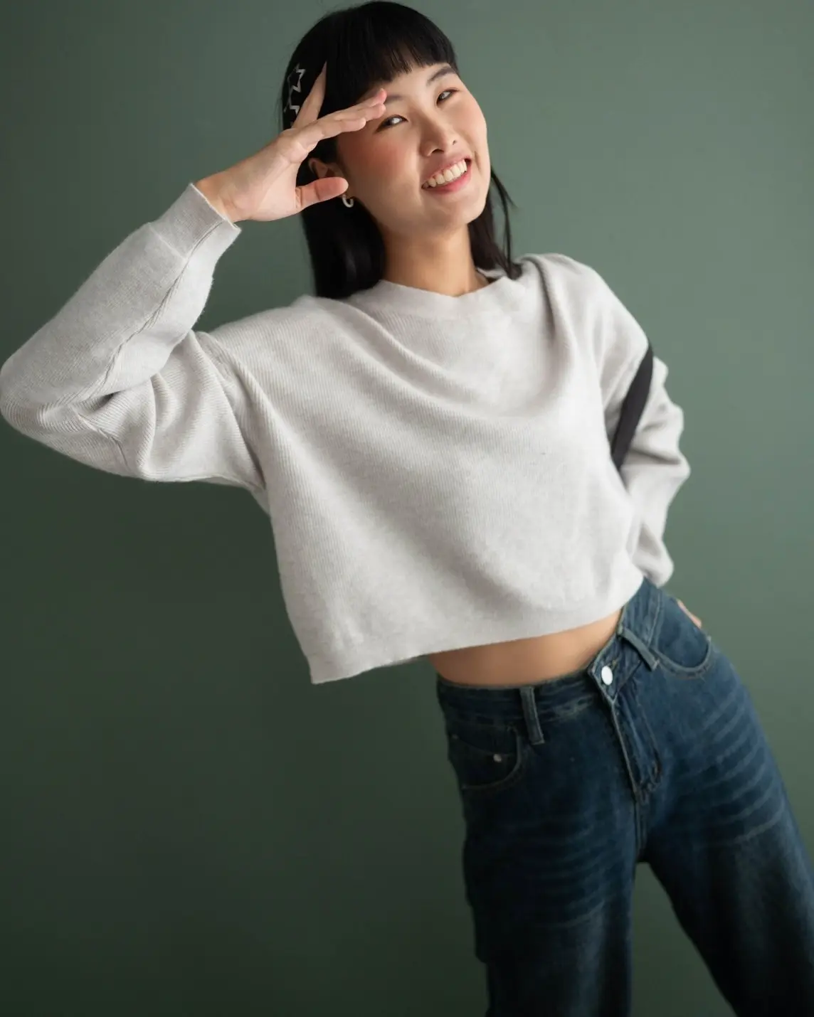 Marsya Blouse Kode 9053 Light Grey - Image 2