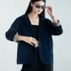 Mazaya Corduroy Blazer Navy - Image 3