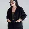 Mazaya Corduroy Blazer Black - Image 3