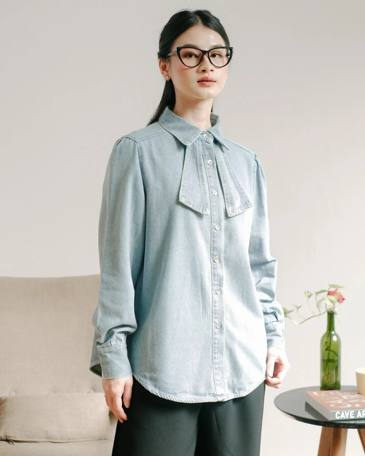 Meiza Denim Shirt Kode 92/505 Light Blue