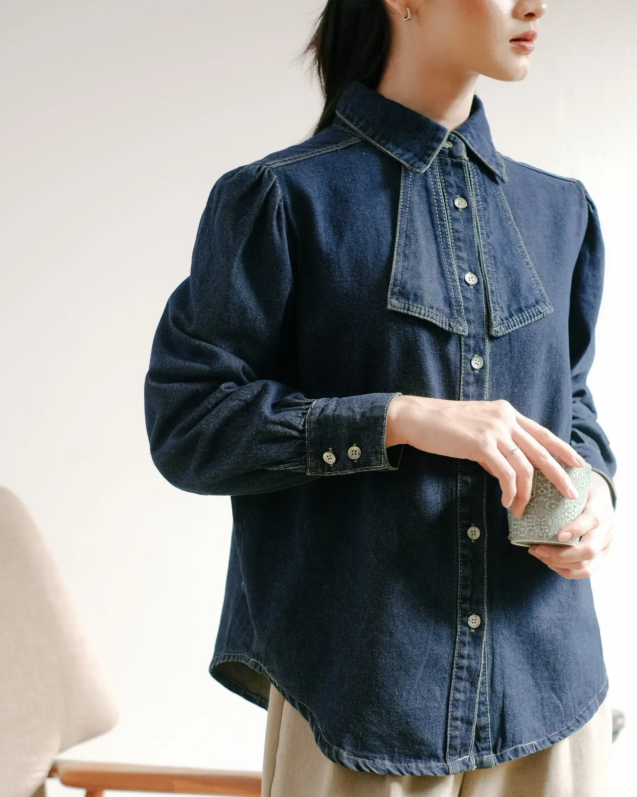 Meiza Denim Shirt Kode 92/505 Dark Blue - Image 2