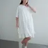 Portia Midi Dress Broken White - Image 3