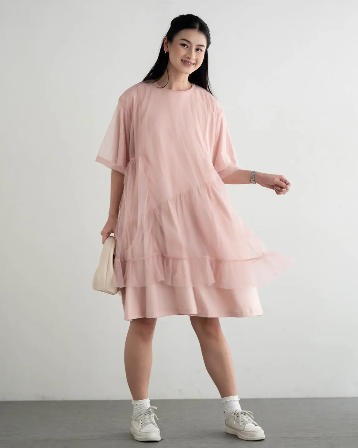Portia Midi Dress Pink
