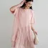 Portia Midi Dress Pink - Image 2