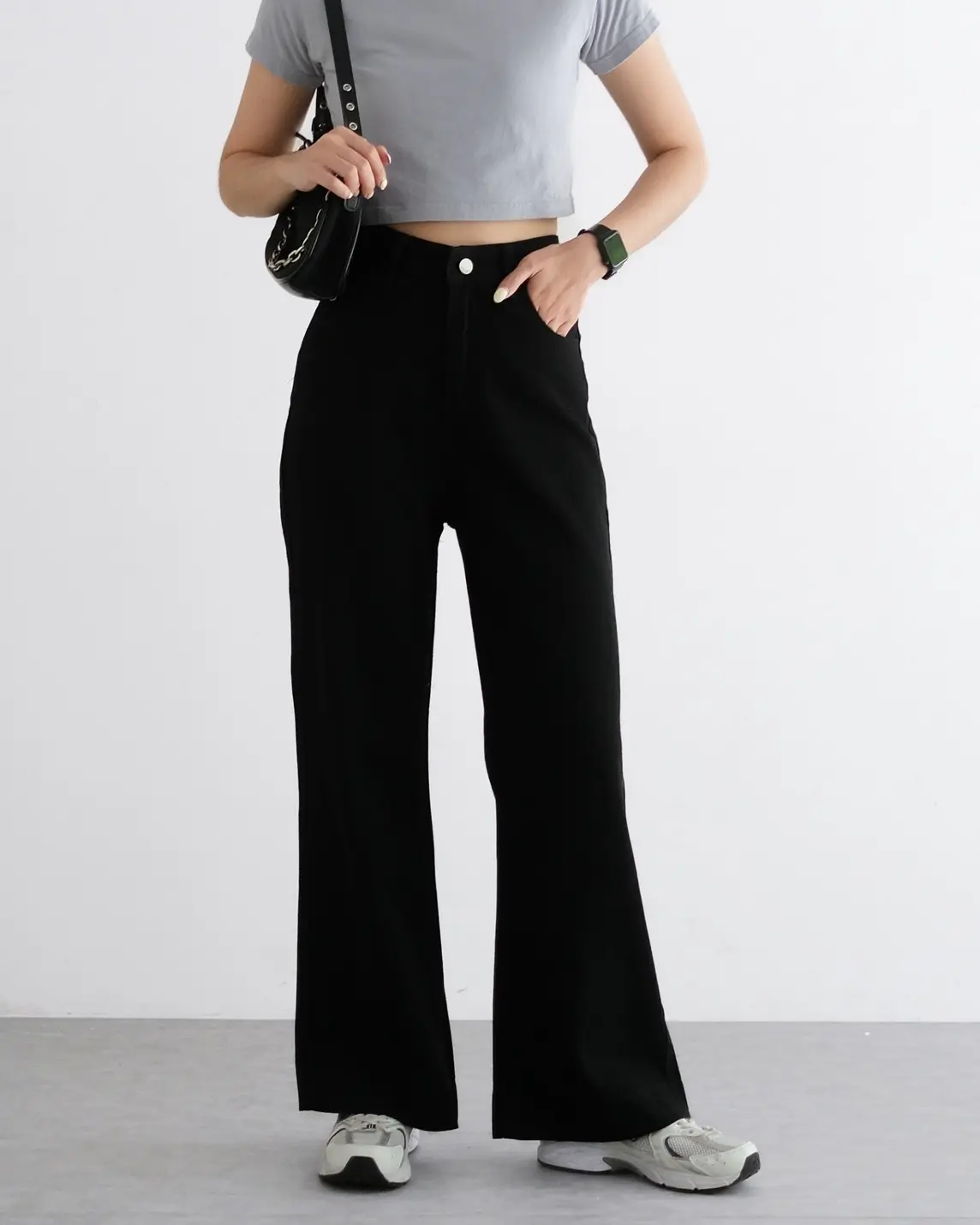 Qaleysa Denim Pants Kode 246C Black