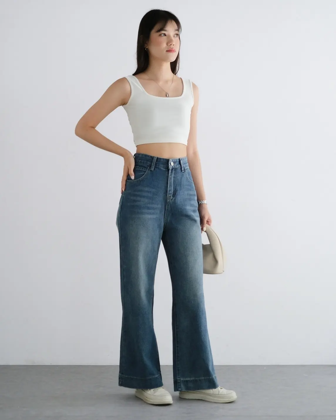 Qaleysa Denim Pants Kode 246C Medium Blue - Image 4