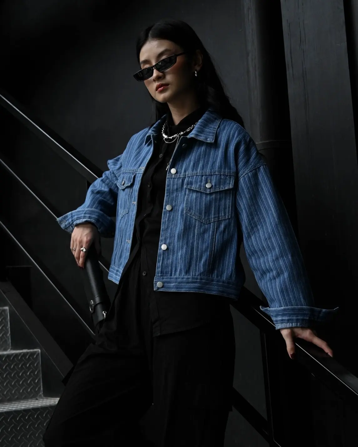 Quincy Denim Jacket Kode 289C/0629-3 Dark Blue - Image 3
