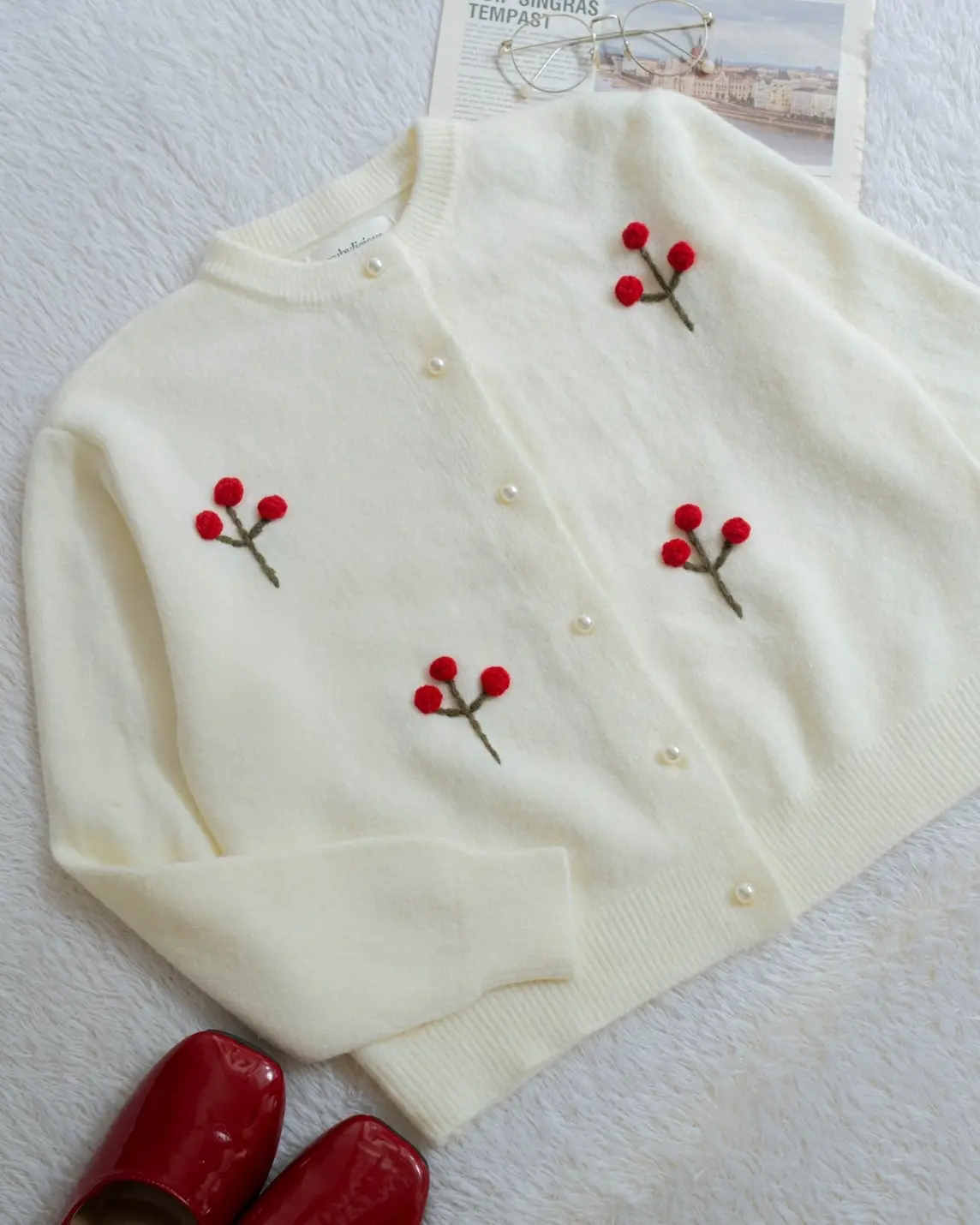 Roselyn Cardi Kode 338C Ivory