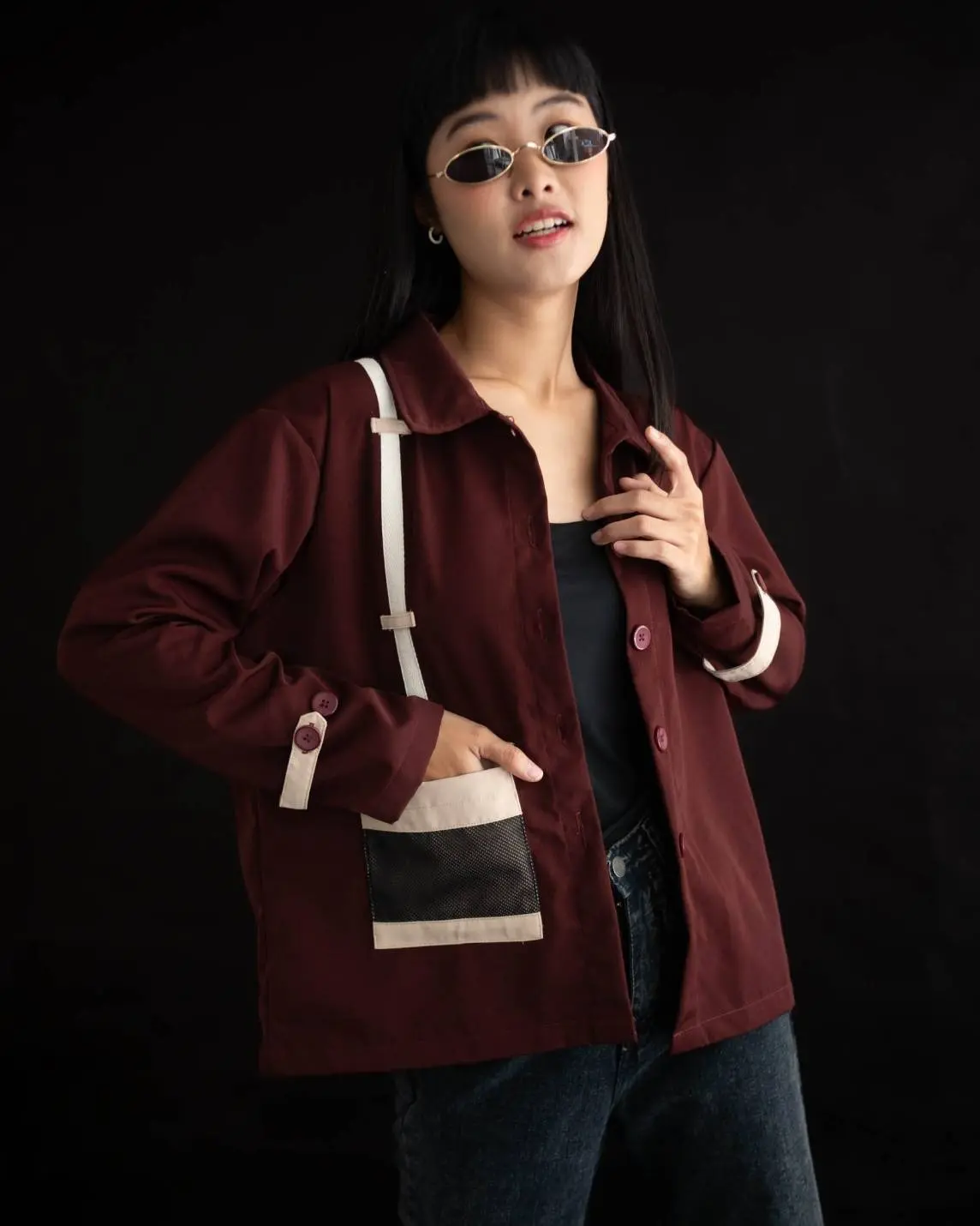 Sandy Shirt Burgundy - Image 2
