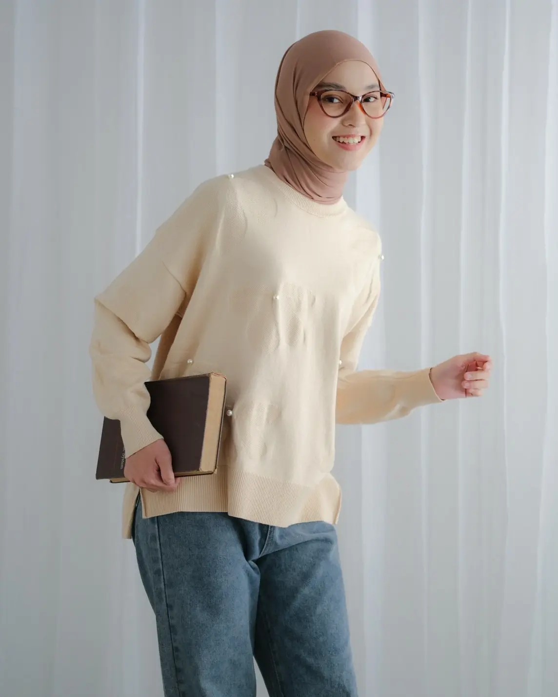 Shirena Longsleeve Kode 169B Cream - Image 3