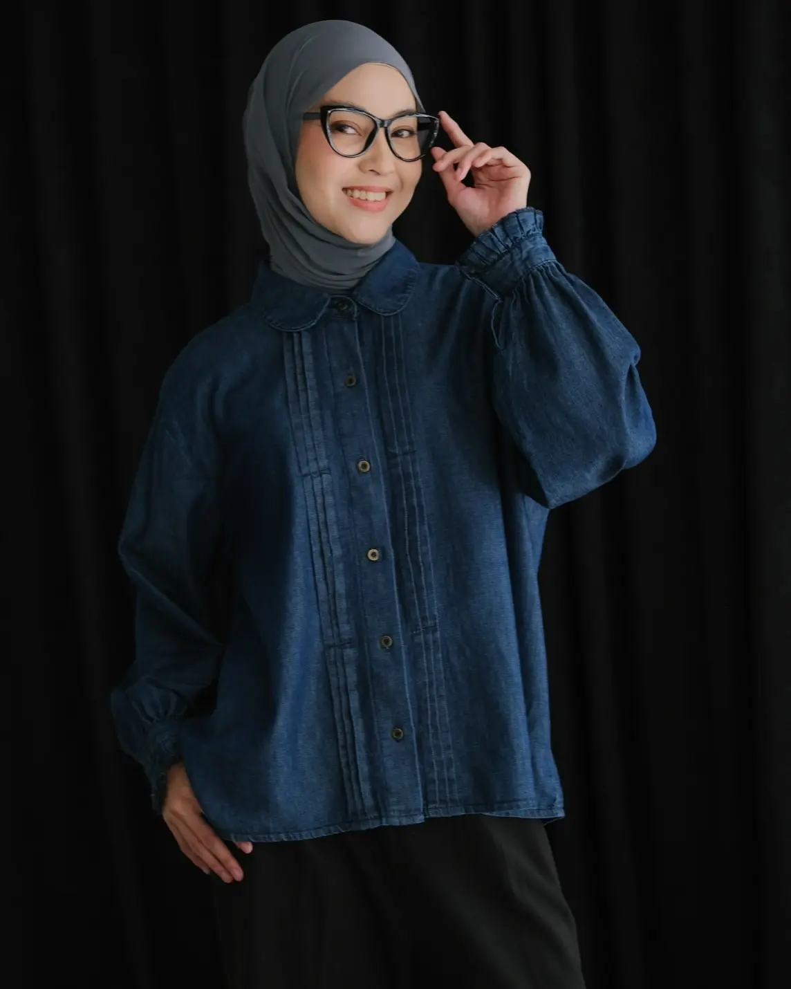 Vania Denim Shirt Dark Blue