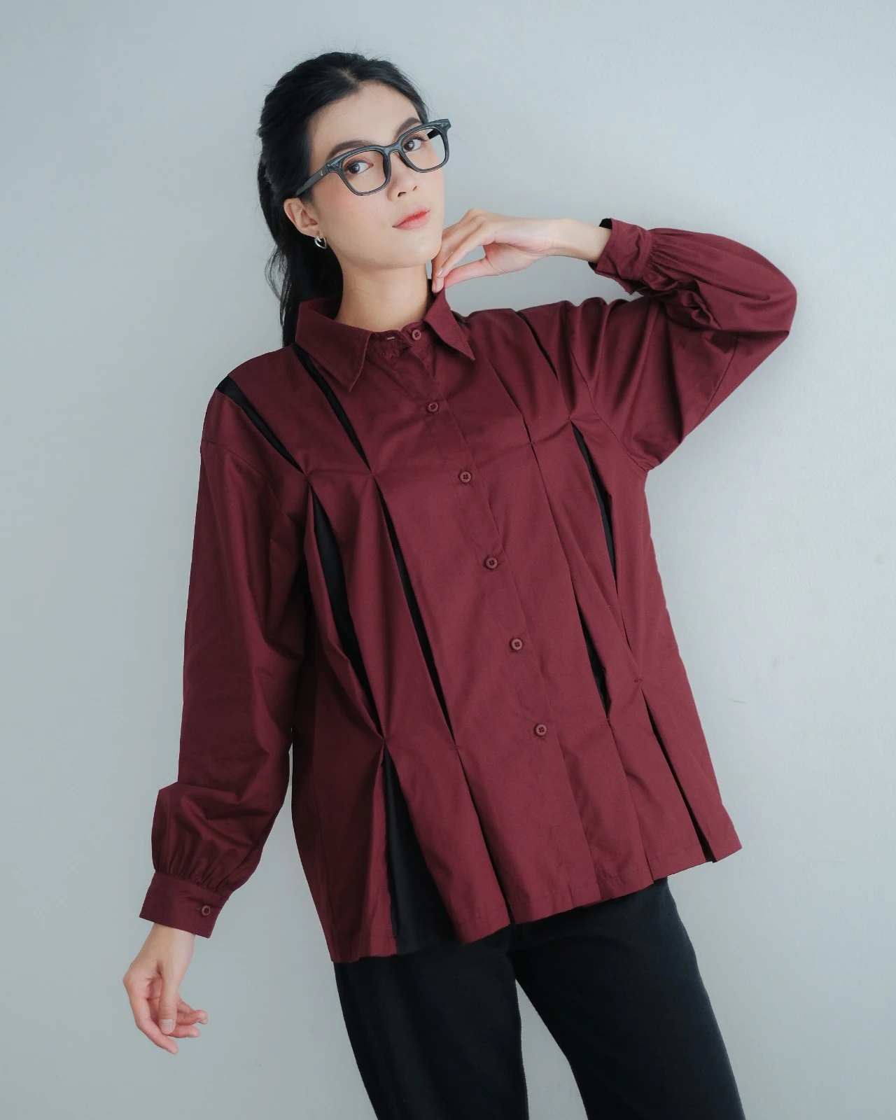 Selzar Shirt Maroon