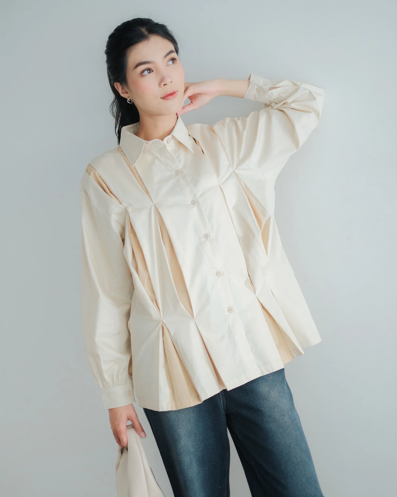 Selzar Shirt Beige - Image 4