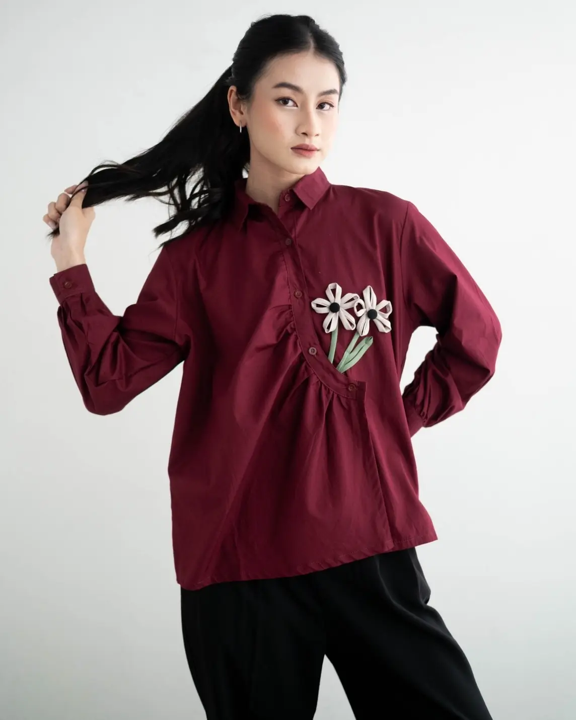 Demitri Shirt Maroon