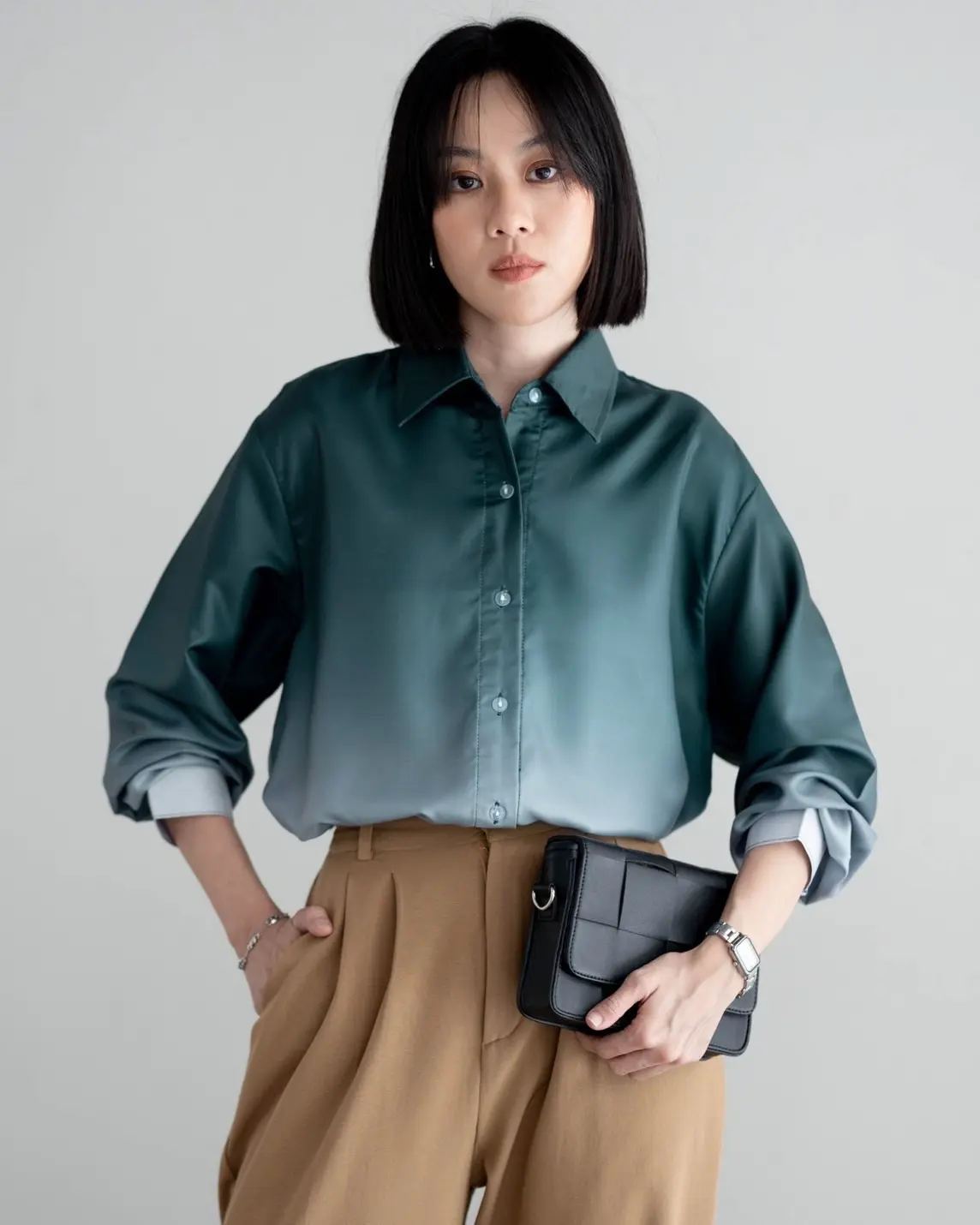 Gradient Shirt Glass Green