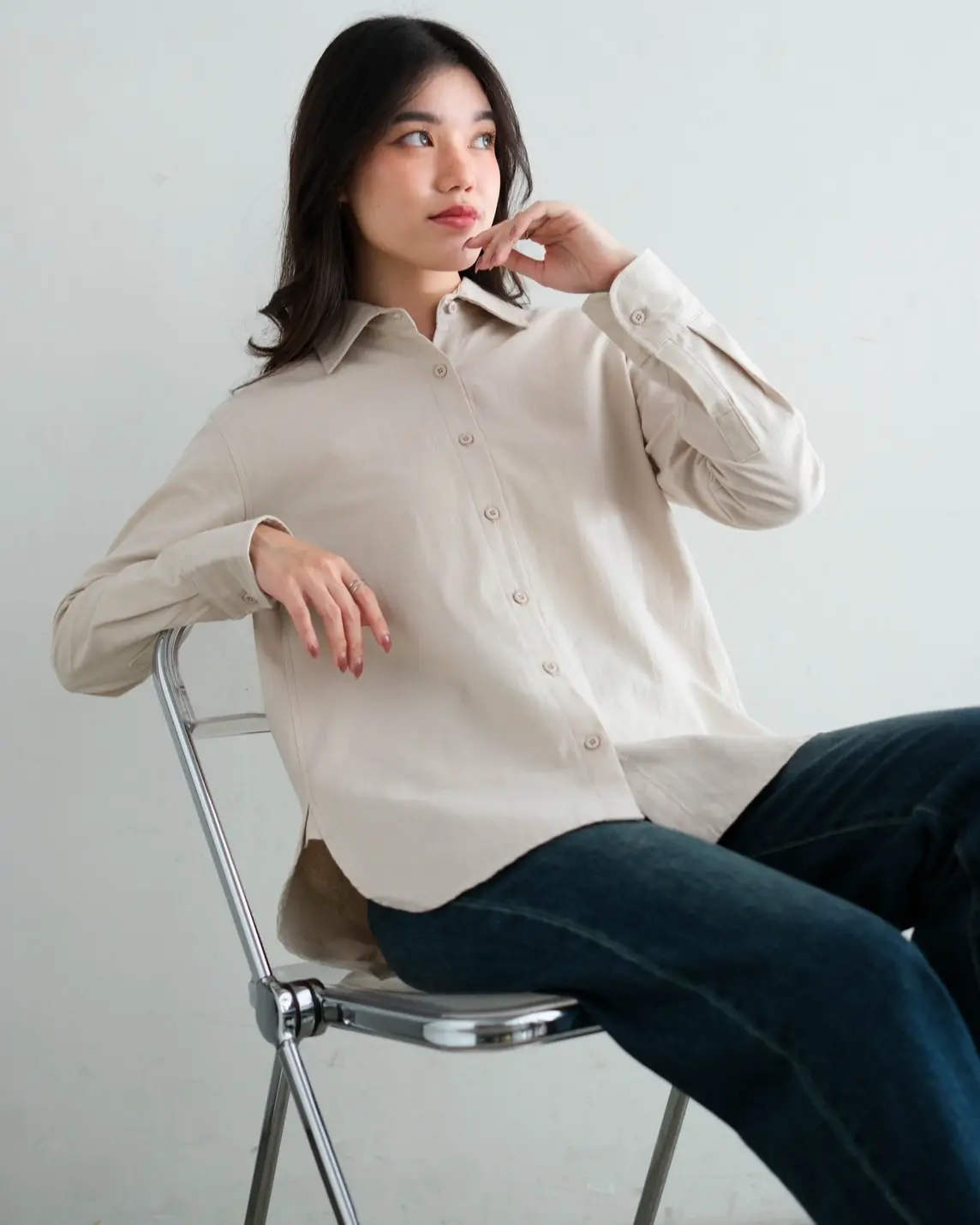 Aleya Shirt Beige - Image 3